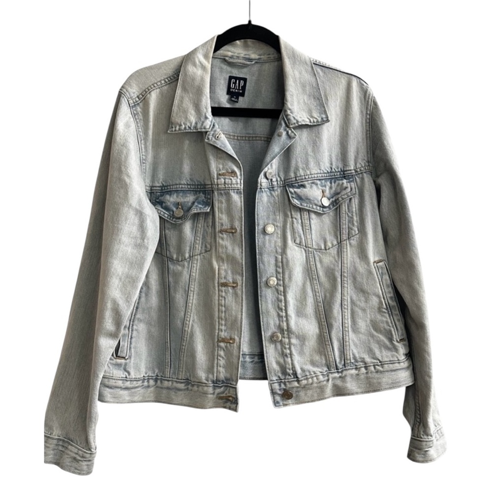 Gap Vintage Lt Wash Icon Denim Jacket 90s Trucker Jean Jacket Size XL - Picture 1 of 8